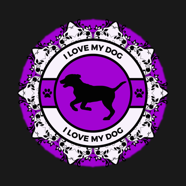 Purple/Violet I Love My Dog by Designs_by_KC