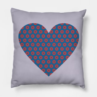 Phish Donut Valentine Heart Pillow
