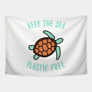 Keep the Sea Plastic Free Tapestry