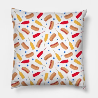 Hot Dog Celebration - White Pillow