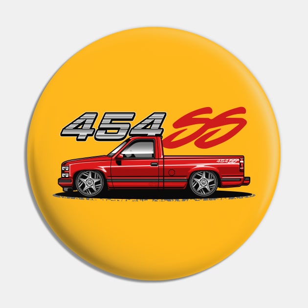 Chevy 454 SS Pickup Truck (Super Red) Pin by Jiooji Project