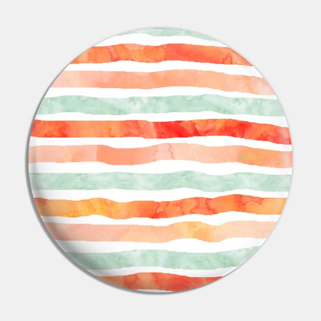 watercolor hand drawn peach mint orange Pin by dreamingmind