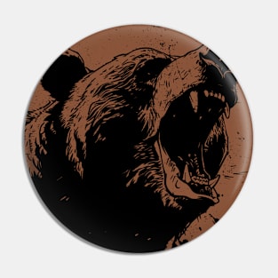 Grizzly Bear Illustration - Grizzly Bear Pin