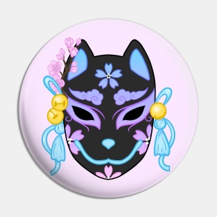 Kitsune Mask (pastel) (2) Pin