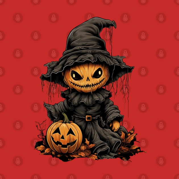 Evil Pumpkin Doll Halloween by FrogandFog