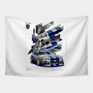 R34 Skyline Tapestry