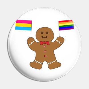 Christmas gay pride celebration Pin