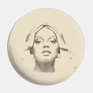 Diana Ross \ Vintage Style Design \\ Fan Art Design Pin