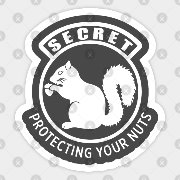 Secret Squirrel Patch - Protecting Your Nuts - Secret Squirrel - Sticker