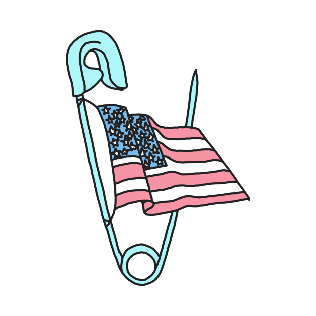 Safety pin trump hillary clinton freedom america election design by bigkidult