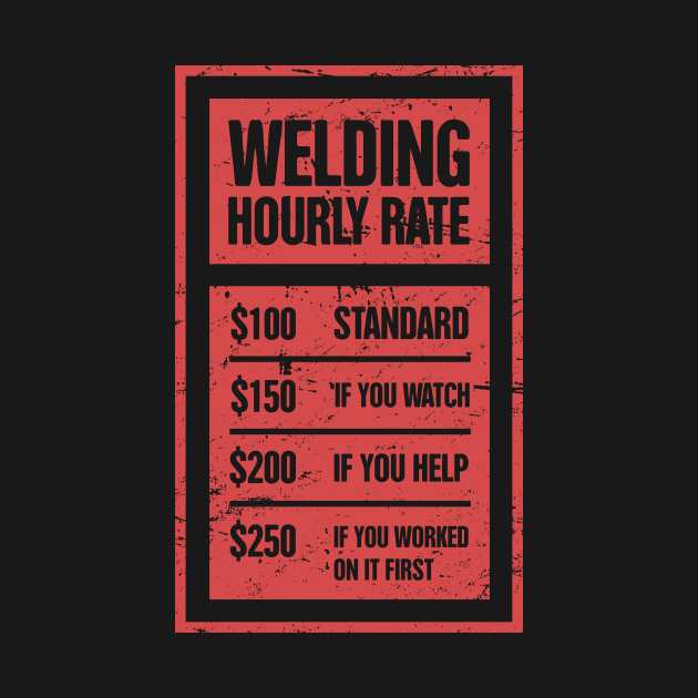 Welding Hourly Rate | Funny Welder Gift by MeatMan