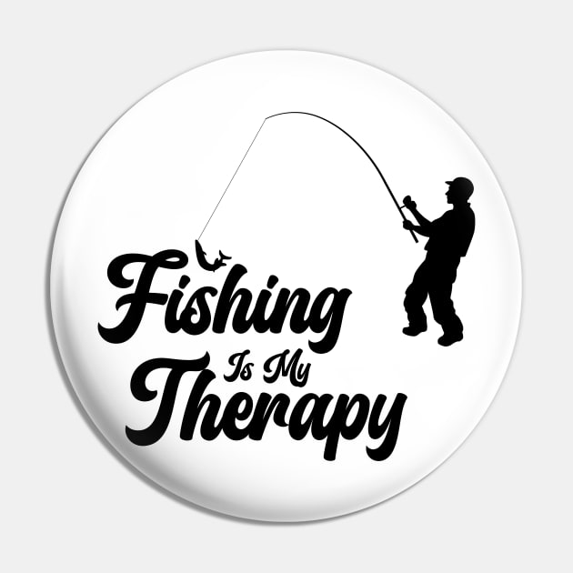 Fishing Is My Therapy Pin by NICHE&NICHE