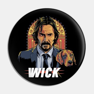 John Wick and dog Pin