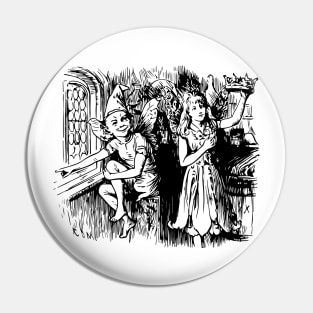 The fairy and the girl fantasy scenery drawing Pin