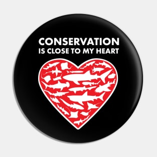 Sharks & Rays Conservation Heart Pin