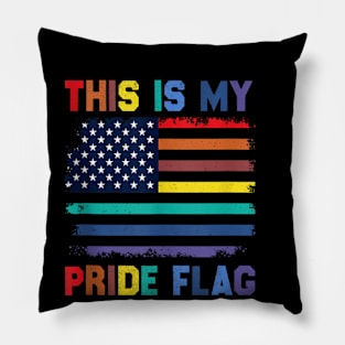 This Is My Pride Flag USA American 4th Of July Patriotic Pillow