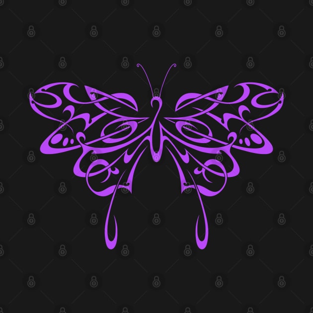 Tribal butterfly (purple) by Sinister Motives Designs