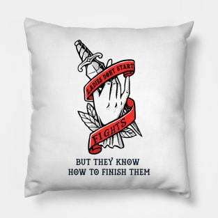 Pen and Paper Lady Quote Pillow