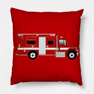 City of Miami Fire Rescue Ambulance Pillow