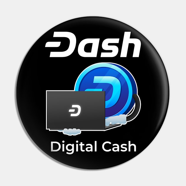 Dash Digital Cash - Dashy Laptop Pin by dash