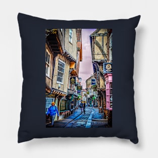 York City Shambles And Historic Buildings Pillow