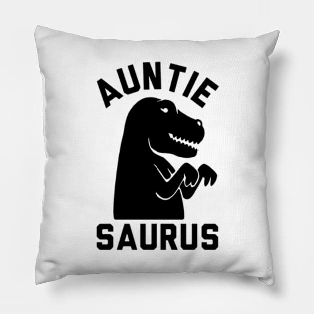 Auntie saurus dinosaur dinos dinosaur lover cute dinosaurs t shirt Pillow by YolandaRoberts