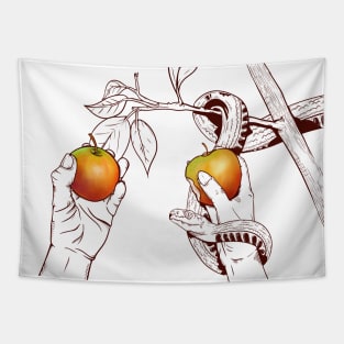 Adam and Eve Apples Tapestry