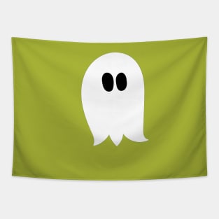 Cute ghost cartoon in a green frame Tapestry