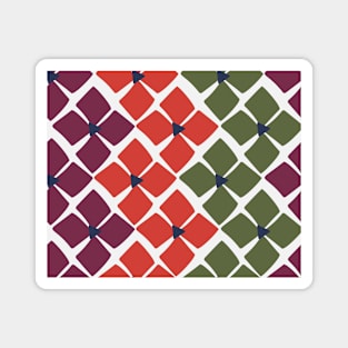 Bright and zingy floral zig zag Magnet