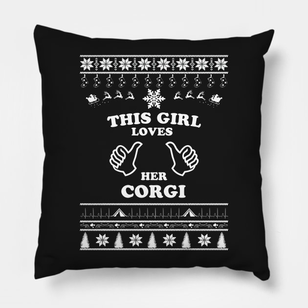 Merry Christmas CORGI Pillow by bryanwilly