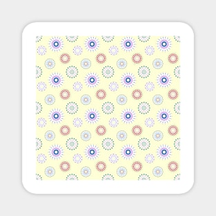 repeating abstract pattern of dotted circles in delicate colors Magnet