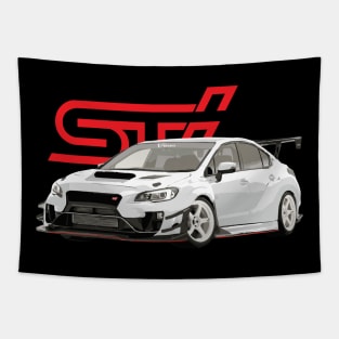 WRX STi Aspen White S209 VARIS Aero Tapestry