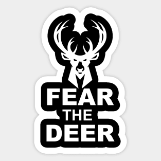 Milwaukee Bucks Fear The Deer Slogan - 4x4 Die Cut Decal at