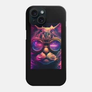 Synthwave catpunk Phone Case