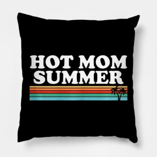 s Hot Mom Summer Retro Palm Tree Pillow