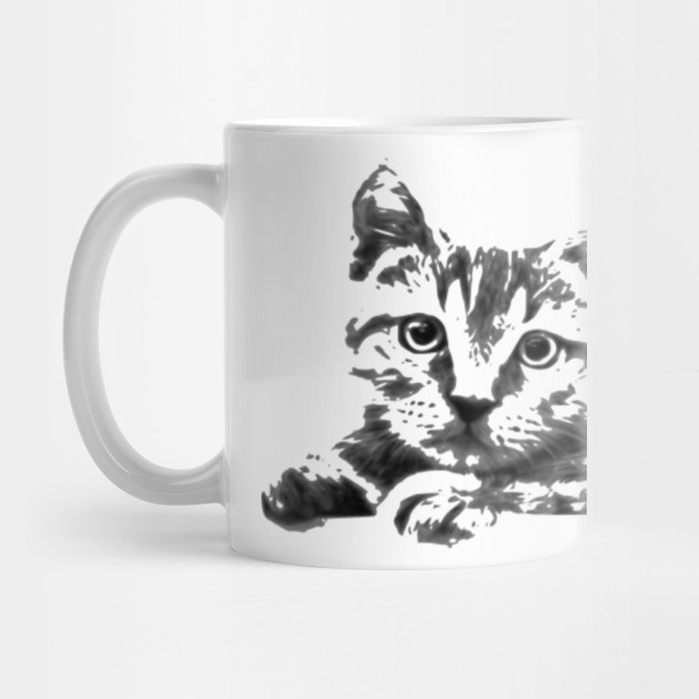 Limited Edition Exclusive Cat Drawing Cat Drawing Mug Teepublic