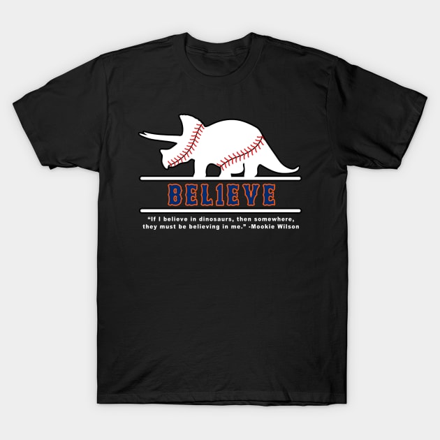 Mookie Wilson Believes In Dinosaurs Essential T-Shirt for Sale by