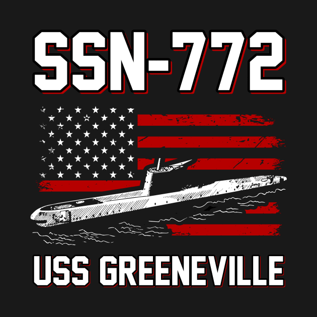 SSN-772 USS Greeneville T-Shirt by Zone32