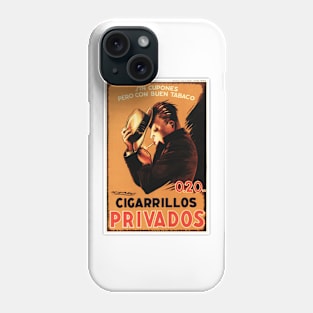 CIGARRILLOS PRIVADOS Achille Mauzan 1930 Good Tobacco Vintage Advertisement Phone Case