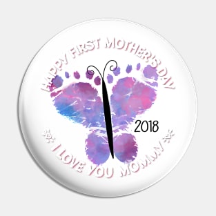 First Mom's Day Purple Pin