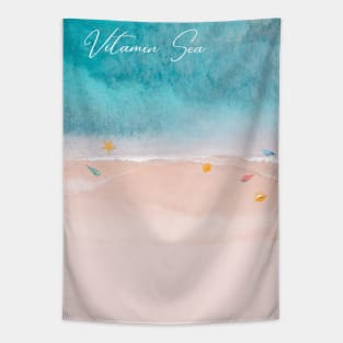 Vitamin Sea Ocean Shore Tapestry