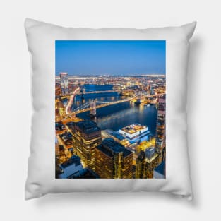 Manhattan and Brooklyn bridge Pillow