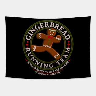 Gingerbread Running Team Tapestry