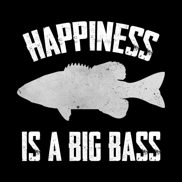 Happiness is a Big Bass Funny Fish Fishing by charlescheshire