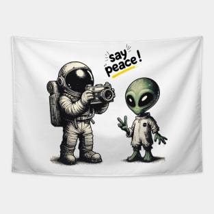 Astronaut - Say Peace Tapestry