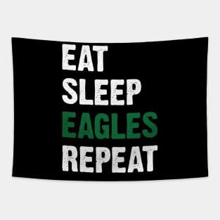 Eat Sleep Eagles Repeat Retro Vintage Tapestry