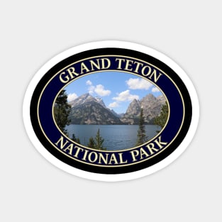 Grand Teton Mountains and Jenny Lake, Grand Teton National Park, Wyoming Magnet