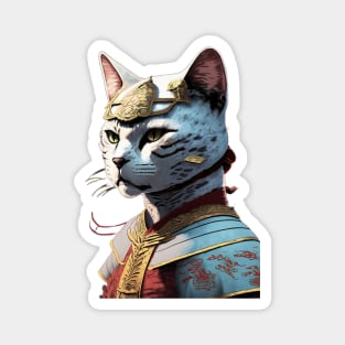 Feline Warrior Spirit - Samurai Cat Magnet