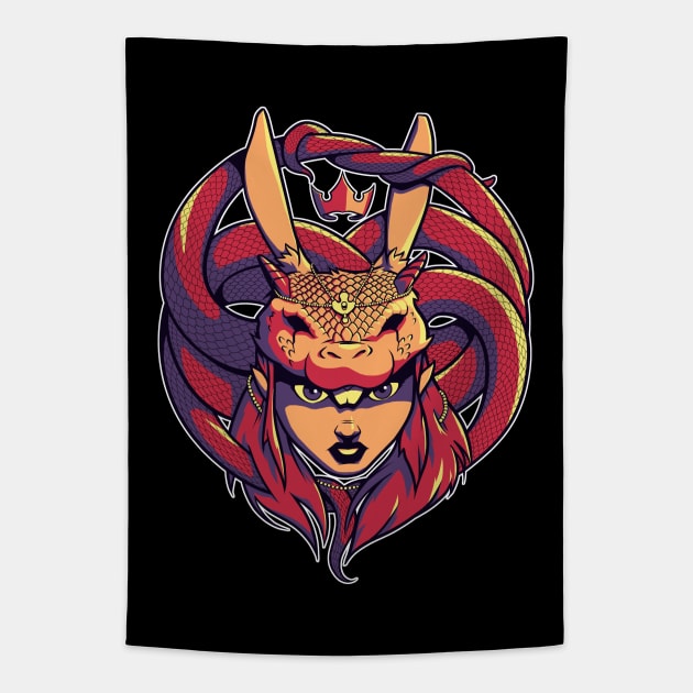 Rabbit Girl v2 Tapestry by jpowersart