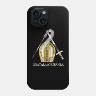 Orisha Obatala Papal Hat Silver Sword and Whisk Phone Case